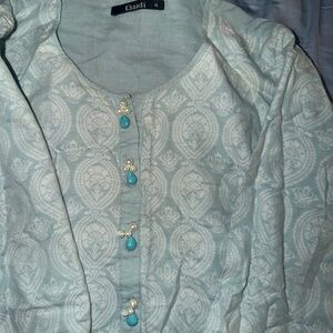 Khaadi Aqua Patterned Blouse